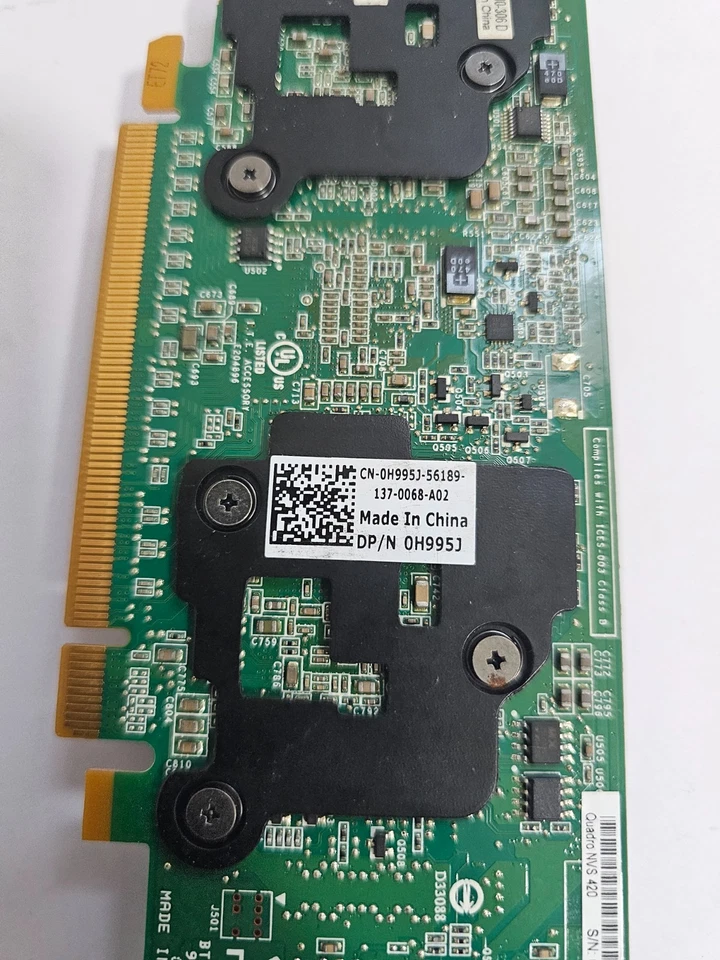 Dell NVIDIA Quadro NVS 420 512MB VHDCI PCI-E Video Graphics Card H995J 0H995J - Image 4 of 4
