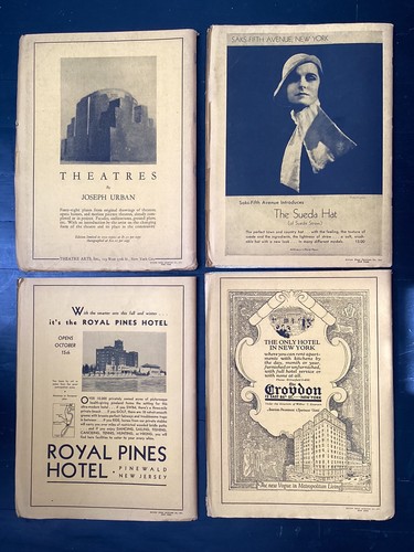 4 Theatre Arts Monthly 1931 March, May, August, September Magazine Art Deco Era - Picture 2 of 6