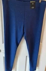 Marks & Spencer Sparkly blue Leggings-Sz 16 short with stretch high rise BNWT