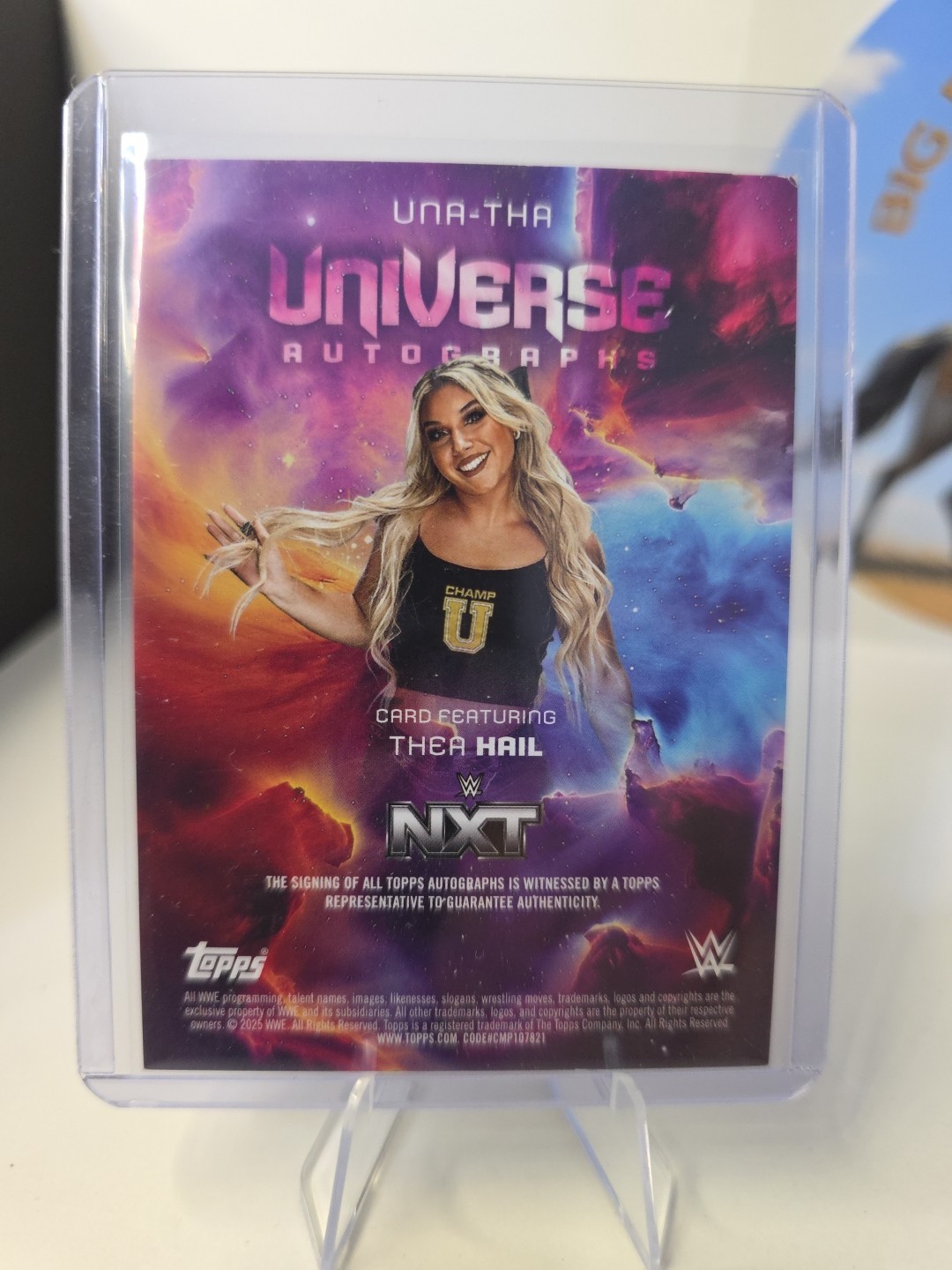 2025 Topps Universe WWE Thea Hail #UNA-THA Universe Autographs Flare OnCard Auto view 2