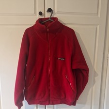 Vintage Berghaus Jacket Mens large Red Fleece Polartec Activity 90s Retro Y2K