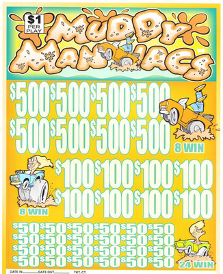 Pull Tab Tickets - Jar - Game - Muddy Maniacs 7,440ct