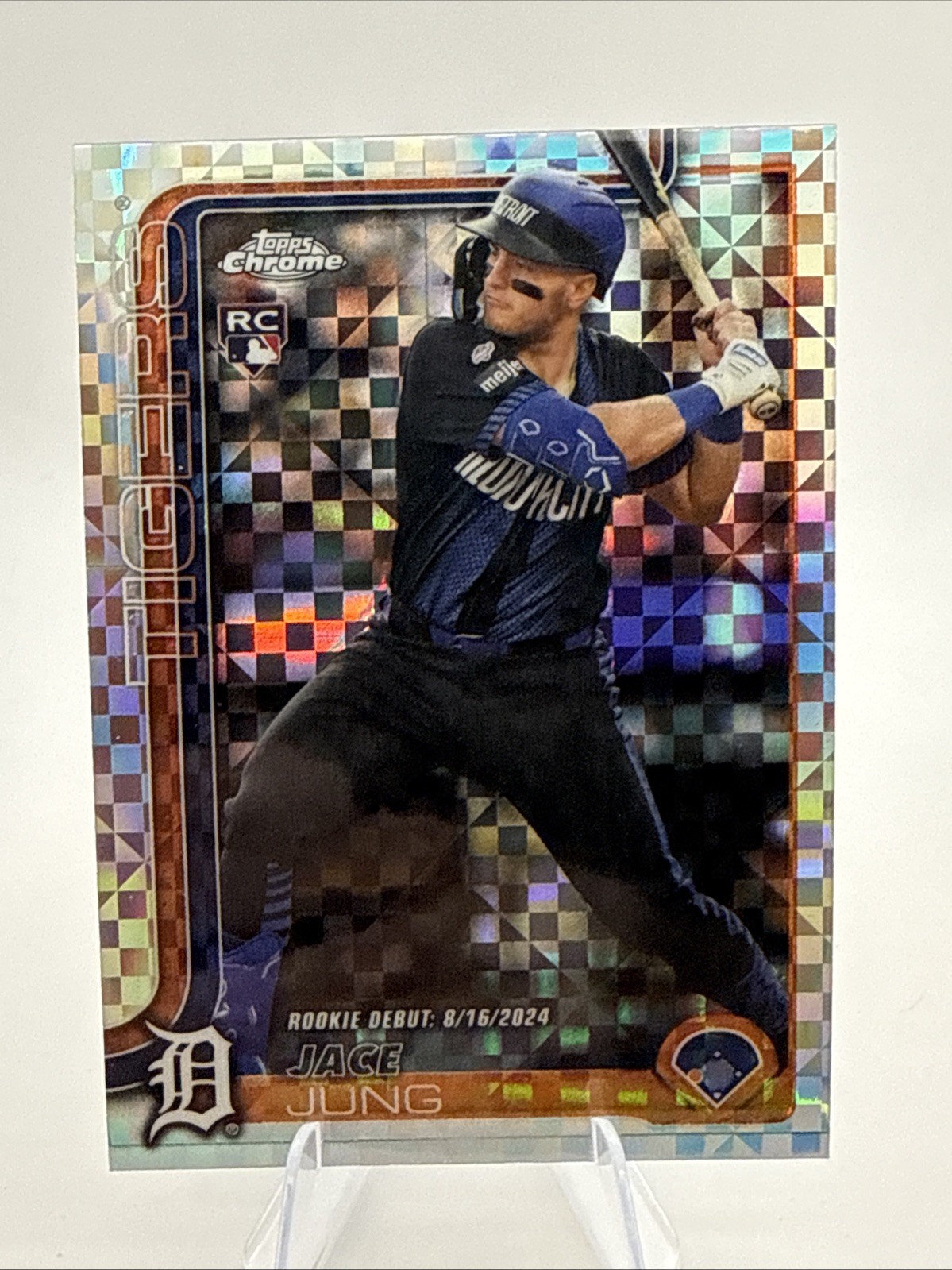 2025 Topps Chrome Update Jace Jung #USC121 X-Fractor RC Detroit Tigers