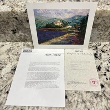 2002 Park West Seriolithograph "LAVENDER IN PROVENCE" by ALEX PEREZ with COA