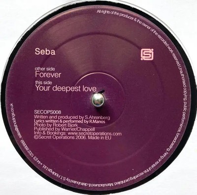 Seba Forever / Your Deepest Love Vinyl Single 12inch NEAR MINT Secret Operati
