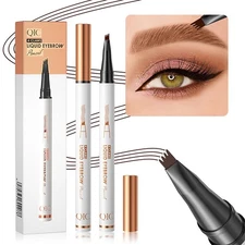 4 Fork Liquid Tattoo Eyebrow Ink Pen Long Lasting Eye Brow Pencil 3D Makeup