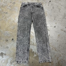 Vintage 80s Levi’s 501 Straight Acid Wash Denim Jeans 34x34 Made In USA