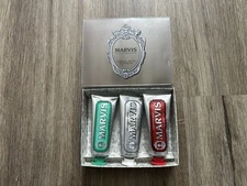 Marvis Travel Size 1.3oz Toothpaste 3 Pcs Set Strong, Cinnamon, & Whitening New