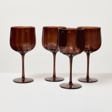 Set of 4 16oz Wine Glasses Brown - Hearth & Hand with Magnolia