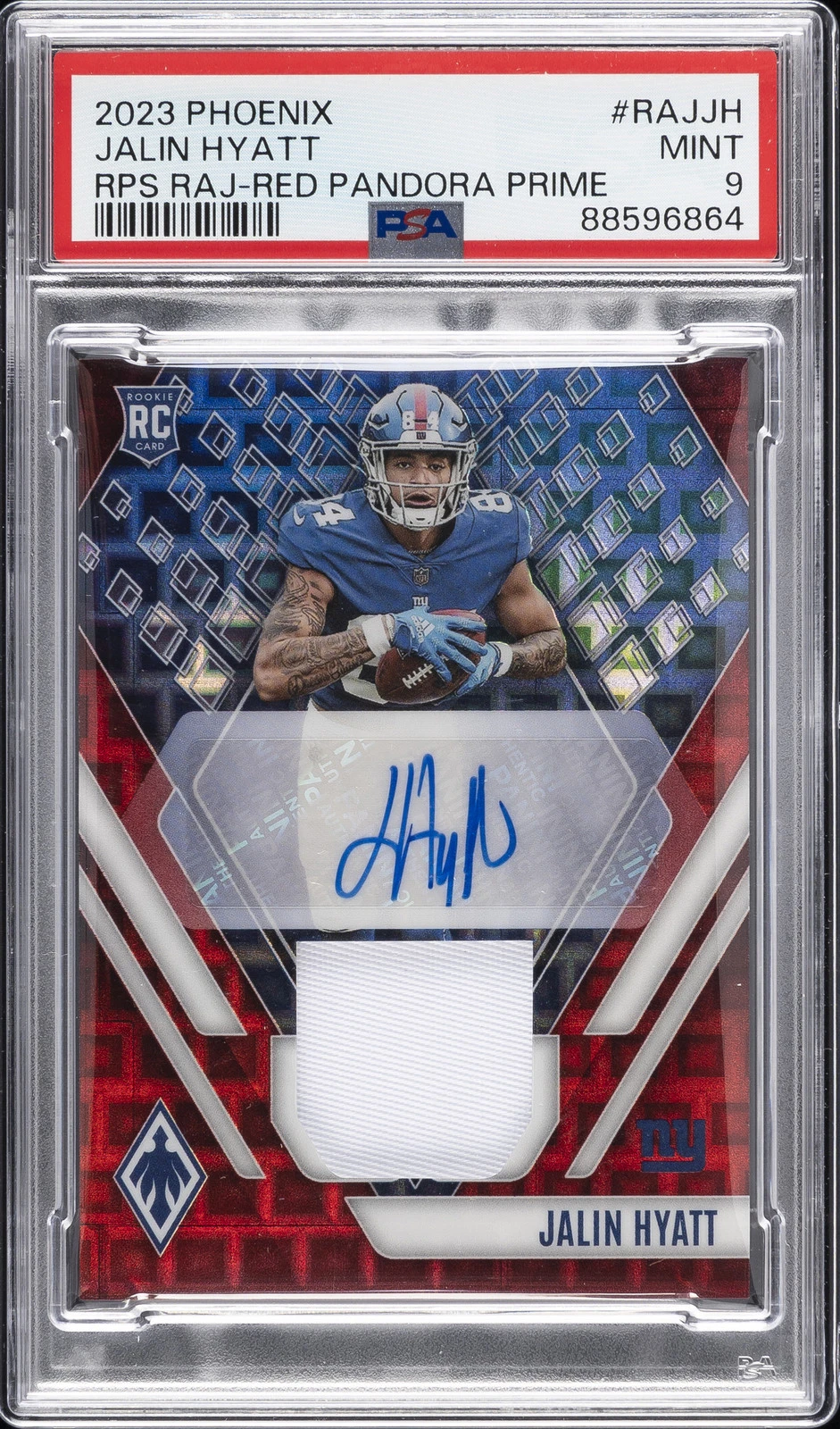 Jalin Hyatt Panini Phoenix Rps Rookie Auto Jersey #RAJJH Red Pandora Prime