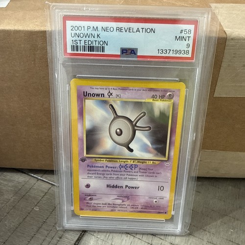 Unown [K] (1st Edition) graded PSA 9 for sale on eBay