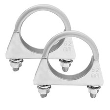 2 Inch U-Bolt Exhaust Clamp, Rustproof Galvanized Iron Silencer 52mm/2inch
