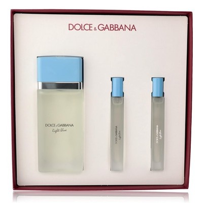 Dolce and Gabbana Ladies Light Blue 3pcs EDT Gift Set Fragrances 8056669922247