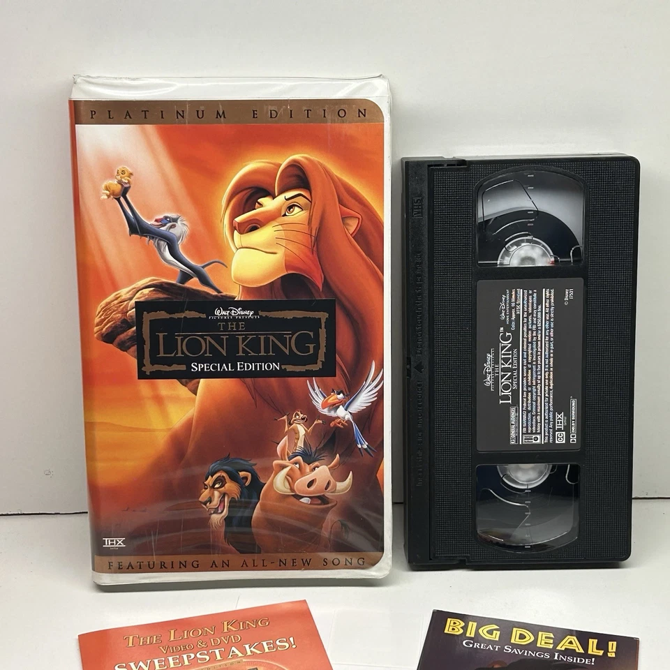 The Lion King VHS Video Tape Special Edition Platinum Inserts Promos Nearly New! - Image 2 of 4