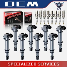 8x Ignition Coils+Iridium spark plug For Chrysler Dodge Jeep 3.7/4.7L  UF270 OEM