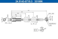 ATE 24.5143-0715.3 Bremsschlauch für RENAULT