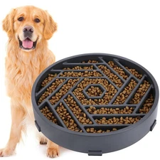 TOBYTO Large/Medium Slow Feeder Dog Bowl Anti-Choke Bloat Stop Eating Food Dish