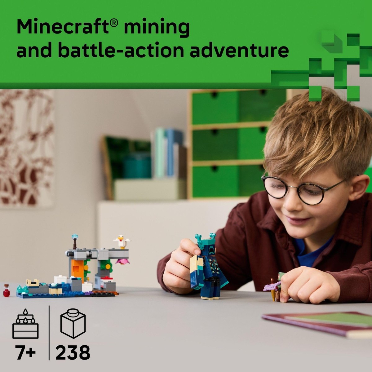 LEGO 21274 Minecraft The Warden Encounter Building Set with Silent