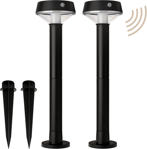 Pack of 2 Solar Landscape Led Light Ecopath Collection or Fence Post Linkable Ir - Picture 11 of 12