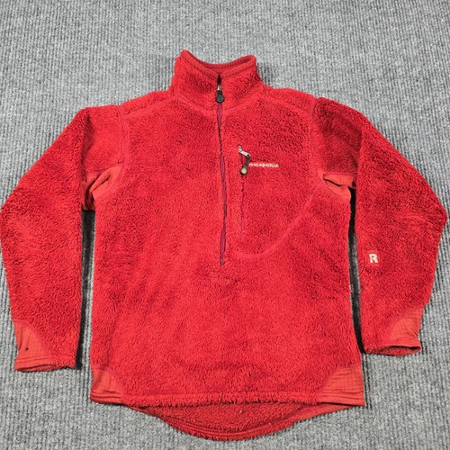 Vintage Patagonia R2 Fleece Body Rug Pullover XS Red Deep Pile Rhythm Made USA - Picture 2 of 24