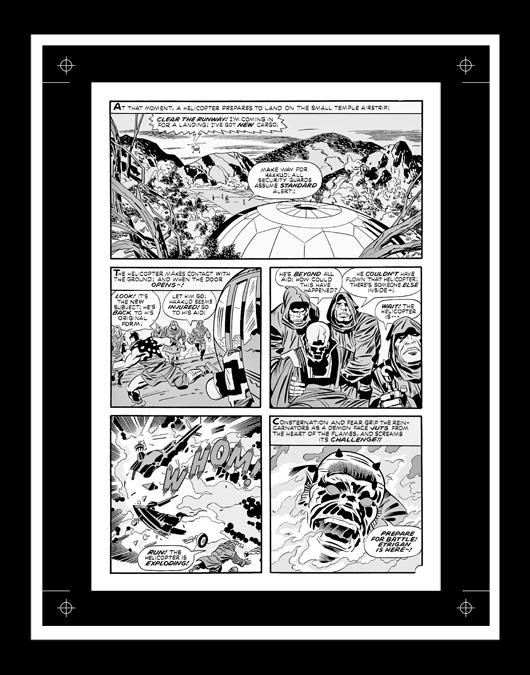 Jack Kirby The Demon #3 Rare Production Art Pg 18 Monotone