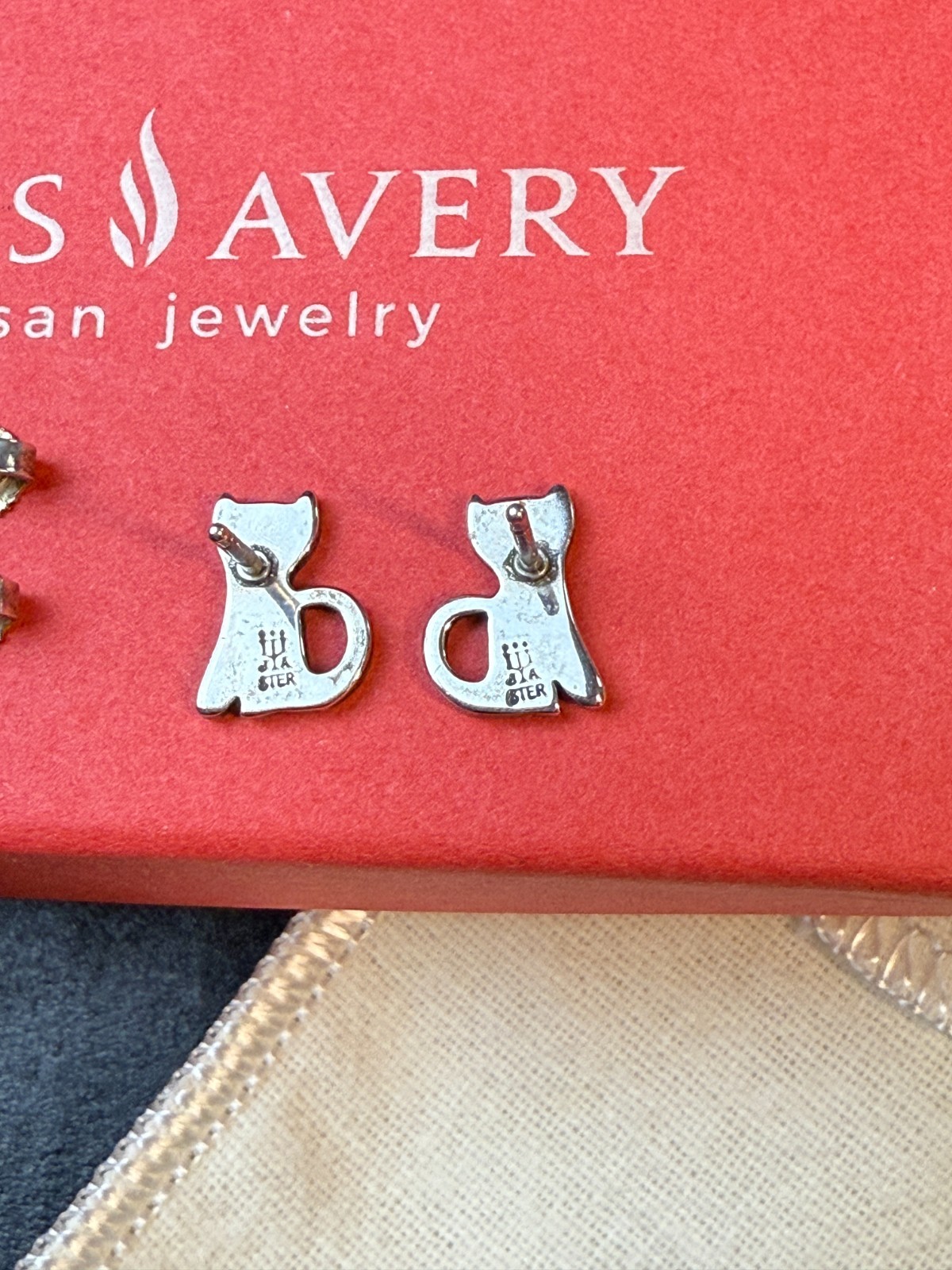 James Avery Cat Kitten Stud Earring Sterling Silv… - image 4