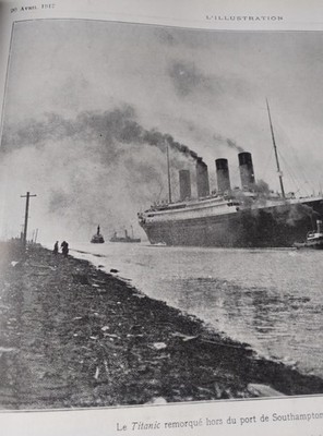 Zeitung Die Illustration Buch gebundenes Album Ledereinband 1.Band 1912 Titanic 20.Jh. 