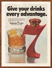 1978 Seagram's 7 Seven Crown Whiskey Vintage Print Ad/Poster Man Cave Bar Art 