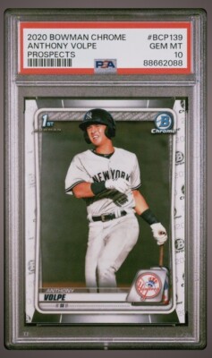 その他 2020 bowman anthony volpe auto psa10 Anthony Volpe 2020 Bowman 1st Chrome PSA 10 #BCP-139 RC PSA 10
