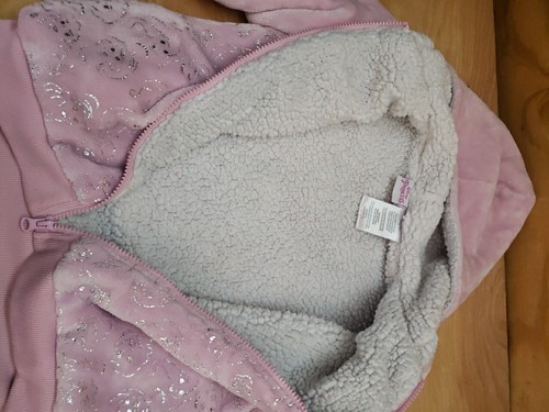 Disney Princess pink full zip hooded fleece jacket size 7 - Picture 4 of 7