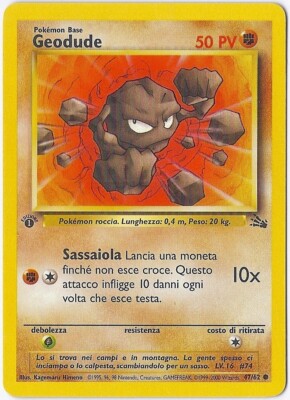 ポケモンカードゲーム Pokemon Card Game Fossil 1st Edition Pokemon Trading Card Game Cards Set Fossil First 1 Edition Italy