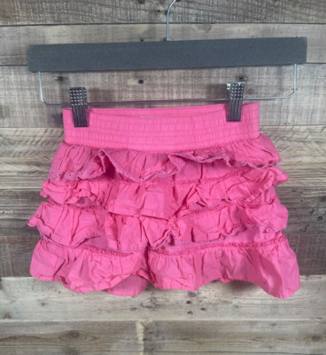 Sonoma Lifestyle Girls Size 4 Pink Skirt Shorts Under Lace Ruffles Dress Bottom