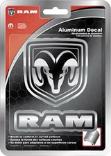 Chroma 41703 Dodge Ram Badge Shield And Ram Text Aluminum Bendable Decal Chroma 41703 Dodge Ram Badge Shield And Ram Text Aluminum Bendable Decal