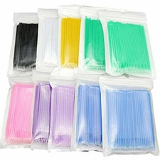 300/500pcs Disposable Makeup Micro Eyelash Brush Swab Applicators Mascara Wands