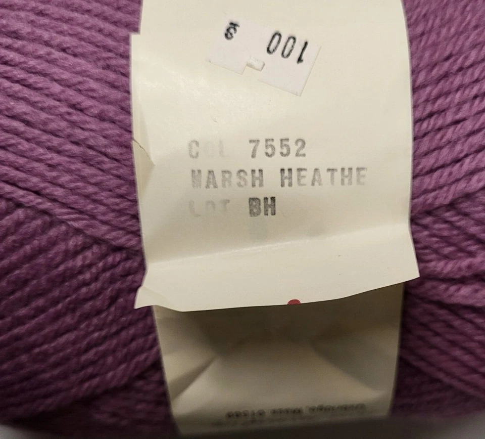 5 Bernat Sesame4 100% Wool Knitting Worsted Yarn 7552 Marsh Heather - 100g Skein - Image 4 of 4