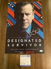Kiefer Sutherland & Natascha ‘Designated Survivor’ Signed 12x18 Photo ACOA