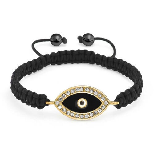 Bracelet En Plaqué Or 18 Carats – Pendentif 'Muerta' En Émail Noir – Style Vintage Serpent – Marque Tata Gisèle