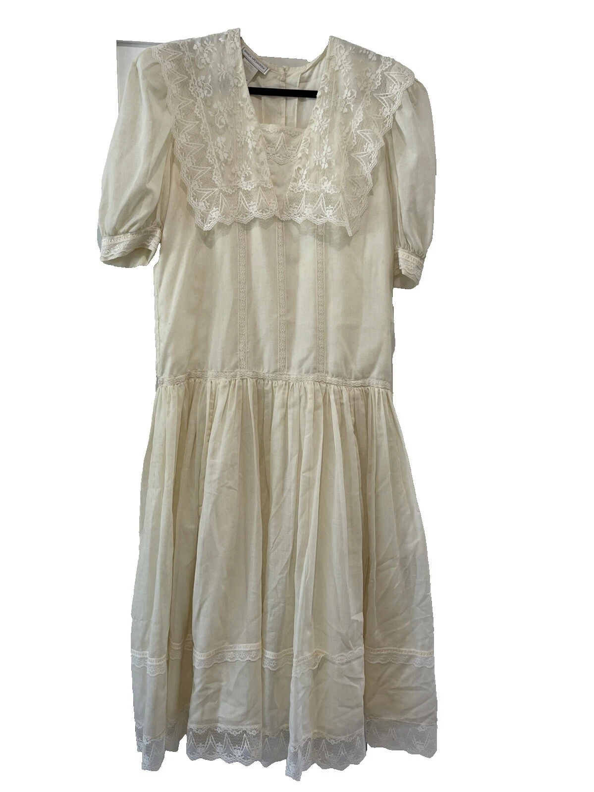 Tamaño Regular Blanco Jessica McClintock ropa Vintage para Mujeres