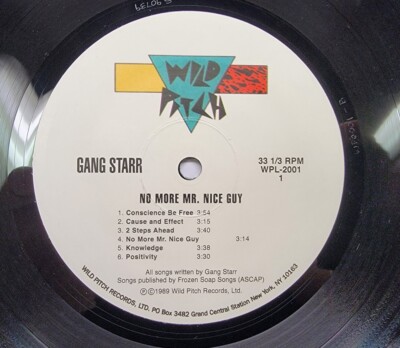 米2LP Gang Starr No More Mr. Nice Guy VMPRH059 Wild Pitch Records /00520 Original 2000 Reissue: Gang Starr 