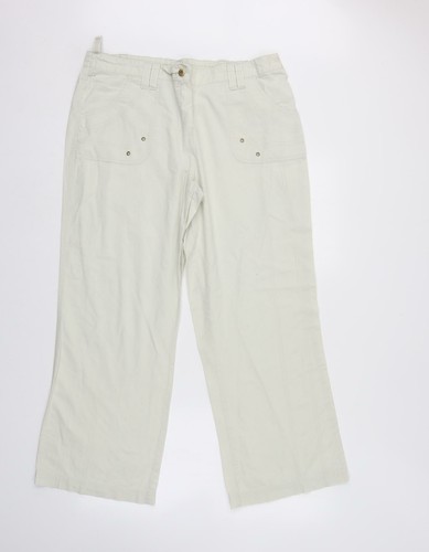 BHS Womens Ivory Cargo Trousers Size 16 