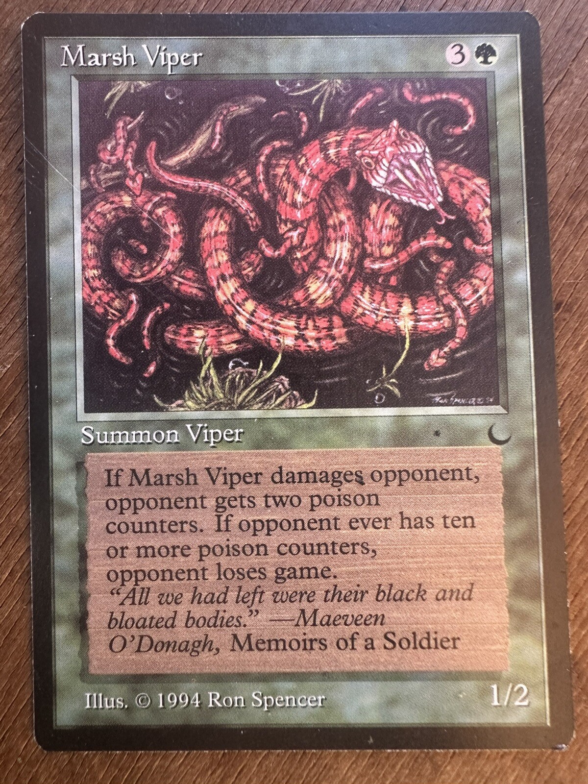 Marsh Viper 1994 Common Vintage The Dark Magic The Gathering Near Mint
