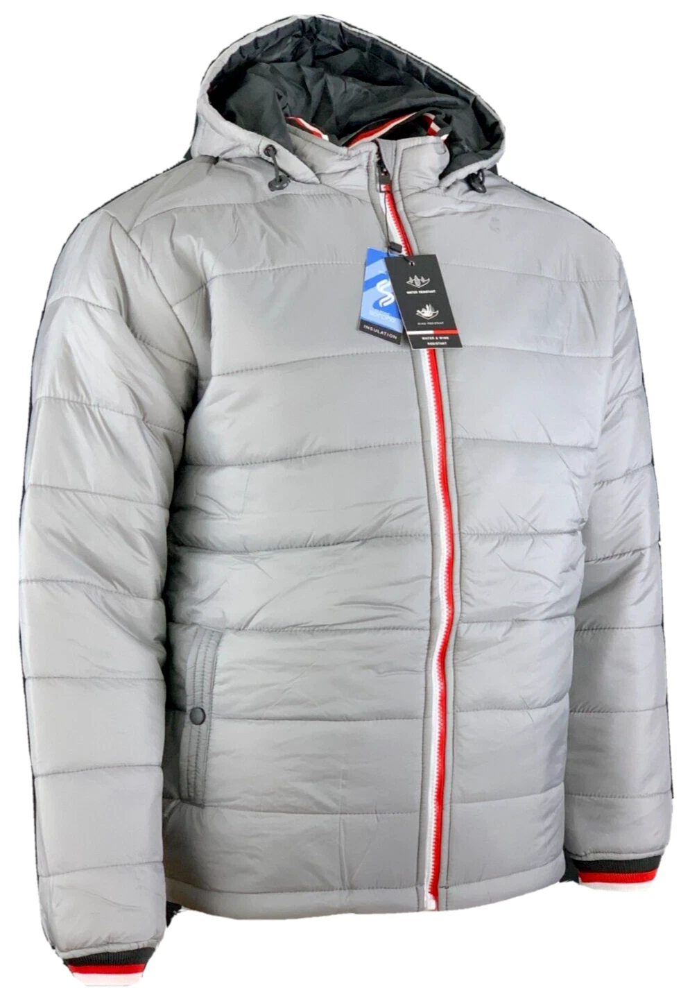 Men’s Winter Polyester Puffer Lightweight Jackets Unbranded - Gray - S image 2