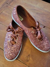 Keds Champion Selebration Sequin Sneakers Burnt Sienna Size 10, Worn Once
