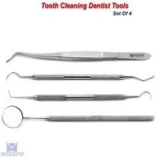 Dental Teeth Cleaning Kit Dentist Plaque Remover Tooth Oral Care Instruments CE