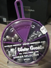 Water Gremlin Egg Sinker Selector - 55 Assorted Lead Fishing Weights - 17EG