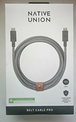 Native Union 8ft Ultra Strong Belt Charging Cable 240W USB-C to USB-C MSRP 30$