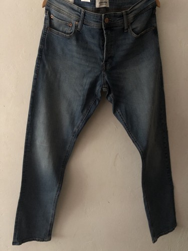 Jack And Jones Slim Glenn Blue Denim Jeans Size 36 in - Picture 3 of 11