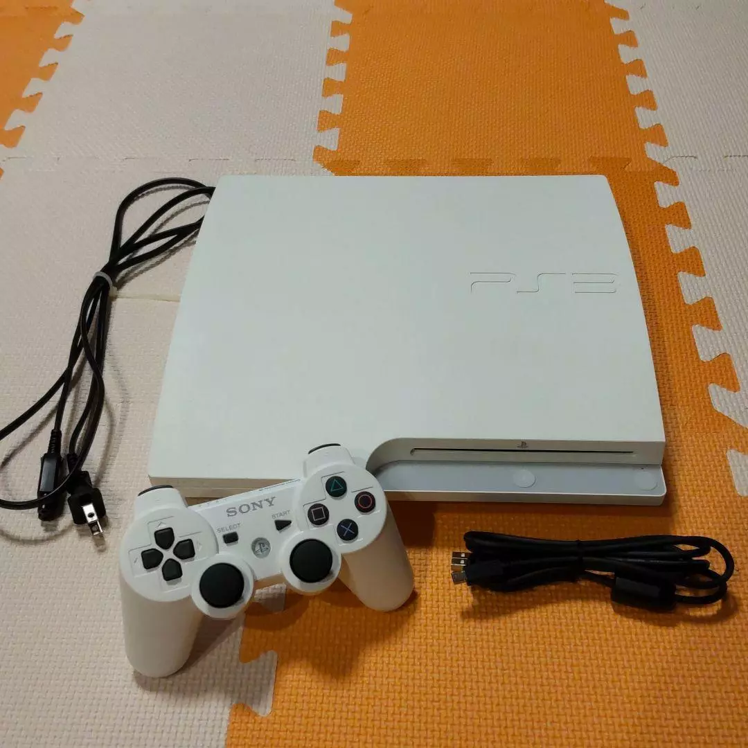 PS3 Classic White CECH 3000A 160GB Console Full Accessories Slim [CC]