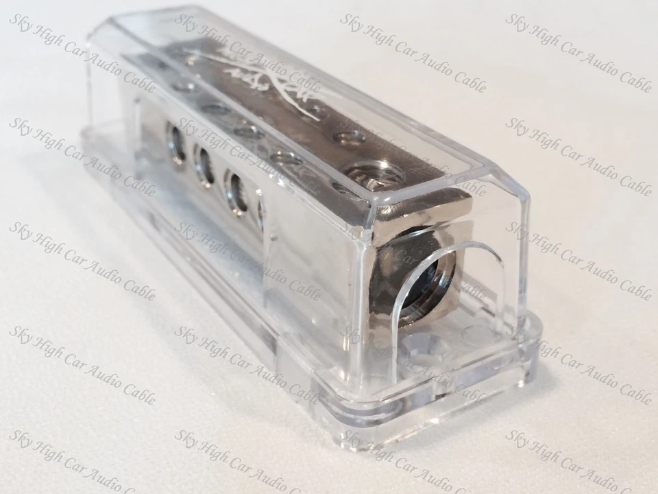 Sky High Car Audio (2) 1/0 gauge to (8) 8 ga Distribution Block Car Audio Distro - Image 2 of 3