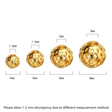 10 Stück Glücksperlen Antik Tibet Gold Spacer Schmuck DIY Charms Zubehör